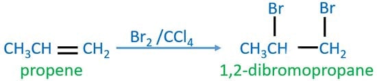 propene and bromine reaction